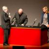 01 Prof. Bruno Cagli Presidente della Accademia, Don Maurizio Modugno e Cecilia Gobbi