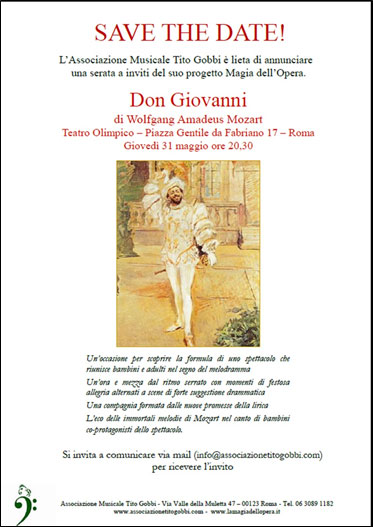 Locandina de Il Don Giovanni di Magia dell Opera